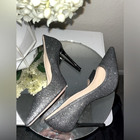 Jimmy Choo Metallic Silver Semi-Pointed Toe Stiletto Heels - Picture 13 of 16